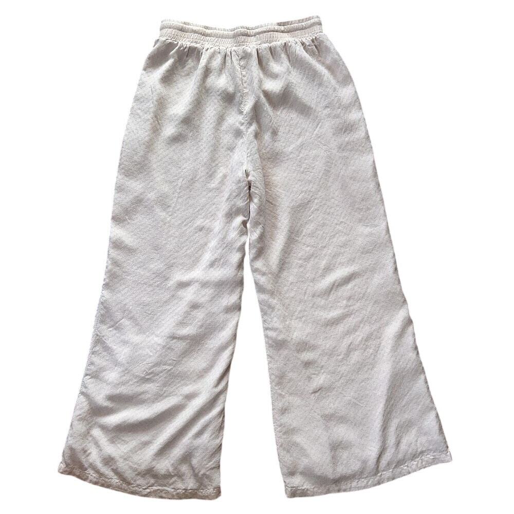 Lulus Wide-Leg Lined Drawstring Beige Pants Medium - Picture 7 of 8